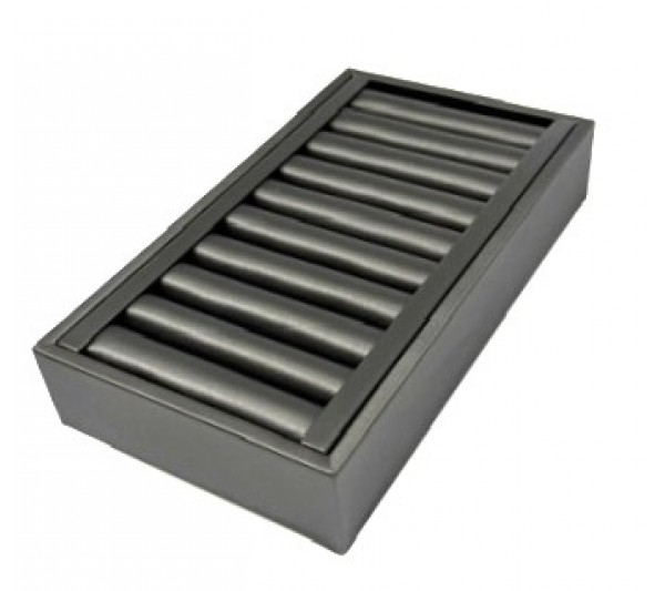 Steel Grey Bangle Tray Display 7 1/2" x 4 1/4" x 1 3/8" H